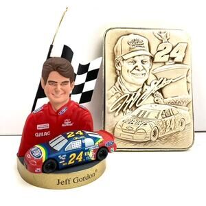 Jeff Gordon Stock Car Hallmark Ornament with 3D Sculpted Plaque and Certificate